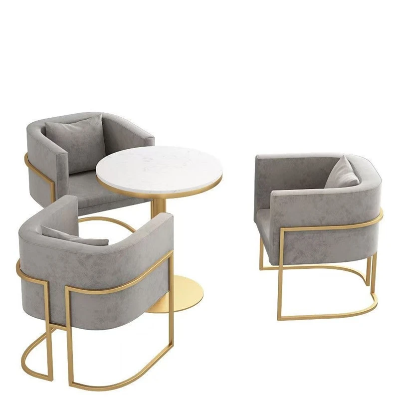 

Nordic Backrest dinner chair Negotiation Dressing Lounge Seats Bedroom Gold Light Luxury Makeup coffee Chair Living Room Stool