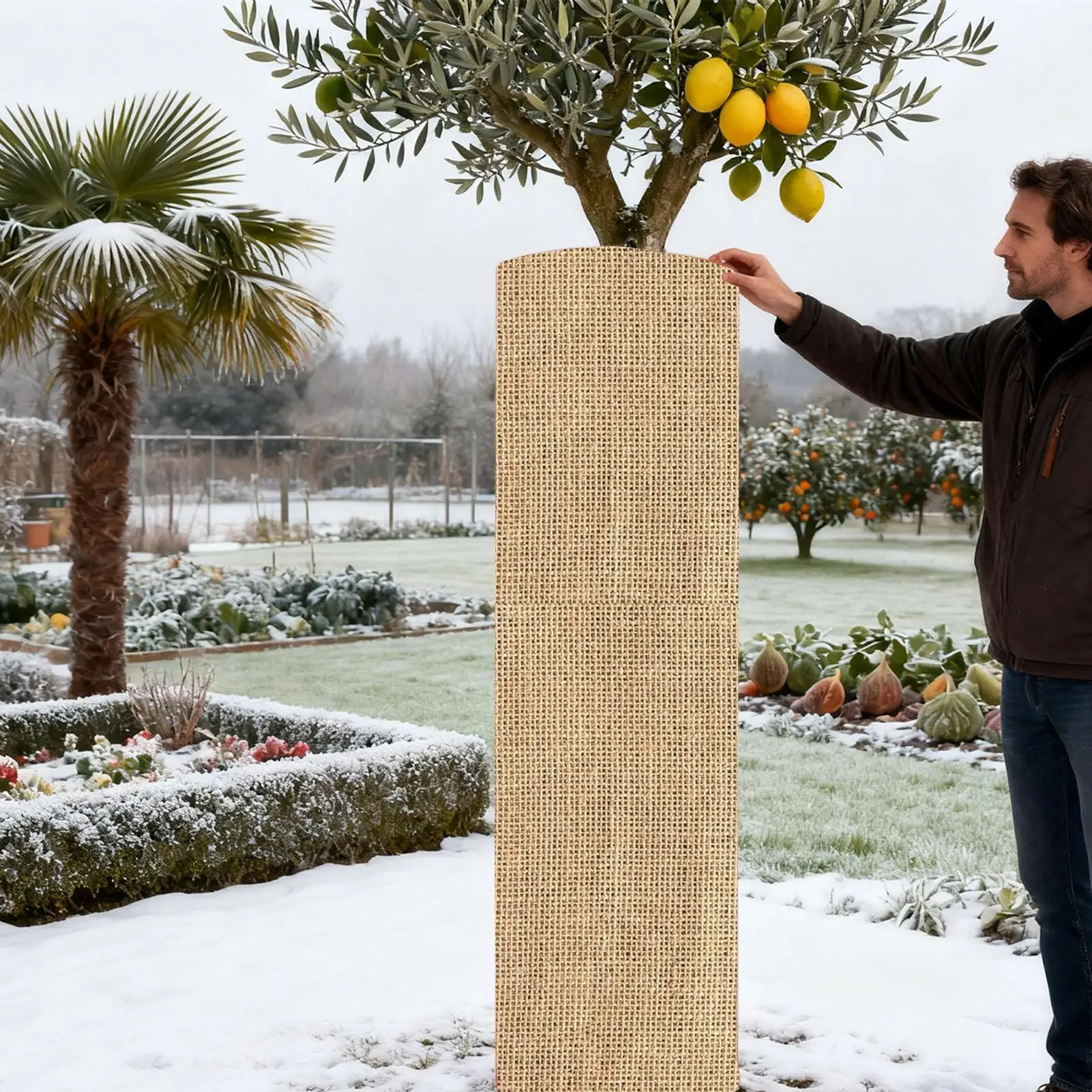 

Морозные одеяла для уличных растений, дышащее одеяло, дышащая зимняя защита для растений для фруктовых деревьев, овощей, ягоды, куста