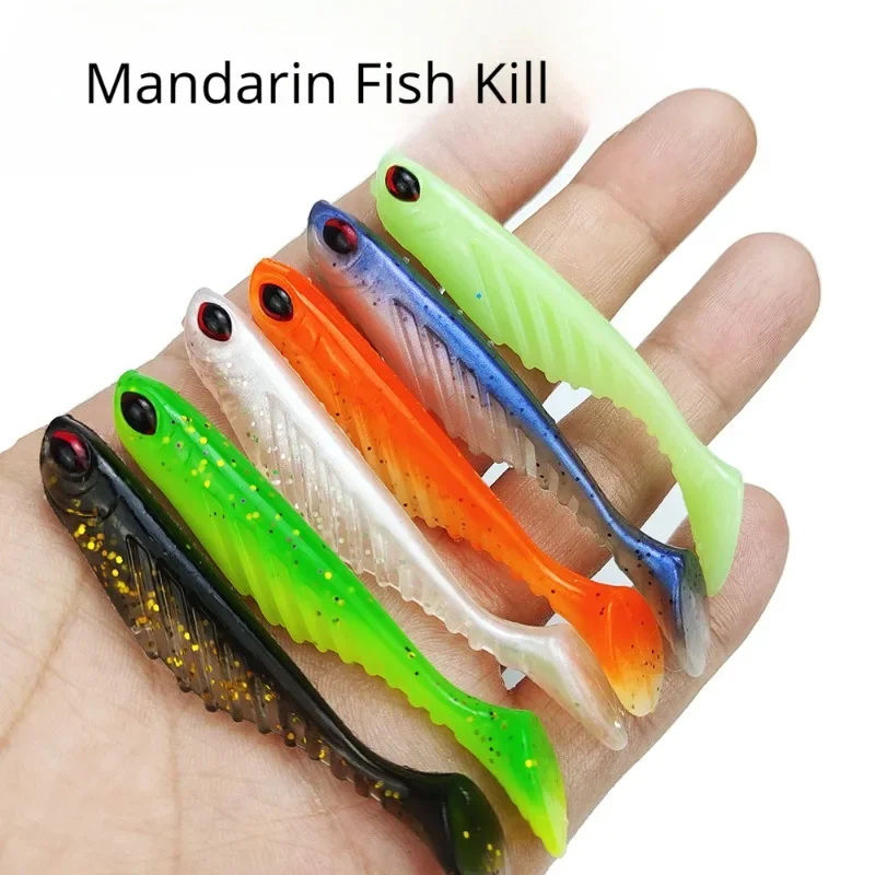 

5 Pcs Roadrunner Soft Fish Fake Bait 7cm 2.8g Simulated Fishing Lure Kit Reusable Fish&Bass Fishing Essential for Novice Anglers