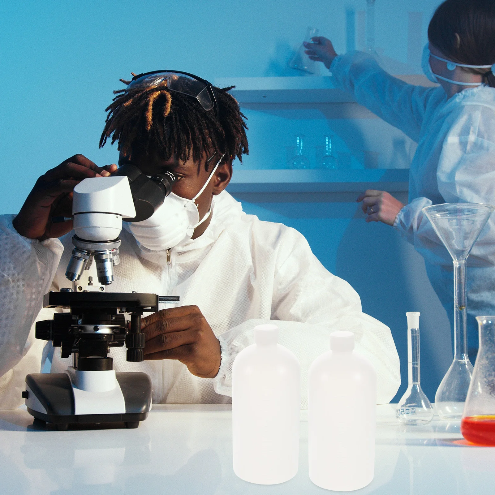 4 Pcs Plastic Bottle with Lid Water Sample Bottles Little Lids Liquid Storage for White Small