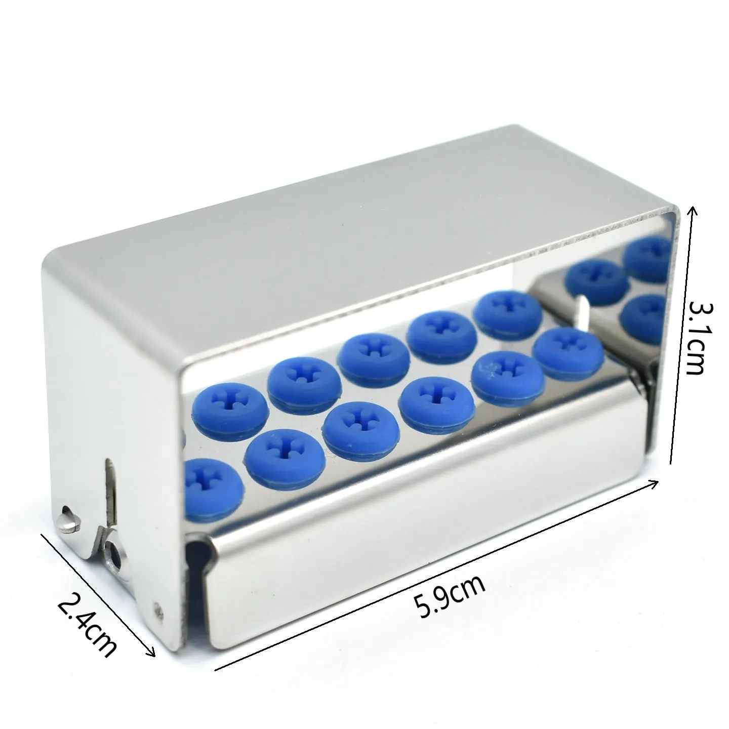 Dental Metal Holder 12 Autoclave Sterilizer Case Burs Autoclave Sterilizer Case Stainless Steel Box For Oral Care Tools