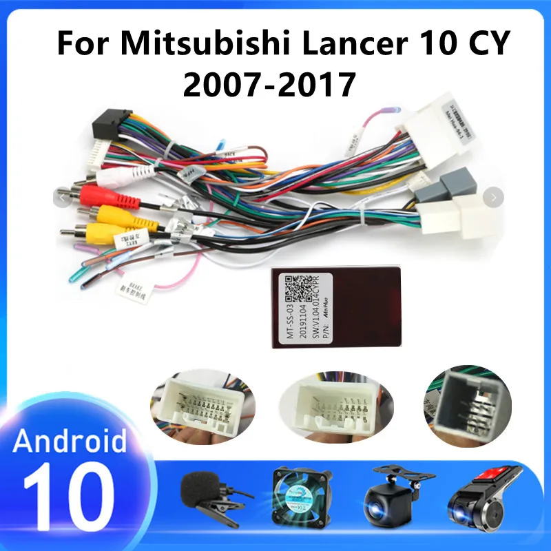 Srnubi For Mitsubishi Lancer 10 CY 2007 - 2017 power cord with canbus