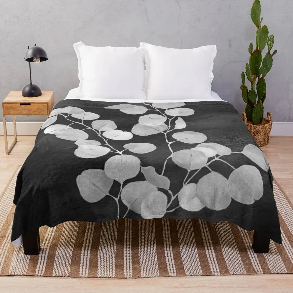 

Eucalyptus leaves Throw Blanket Warm Accent Blanket for Living Room Decoration