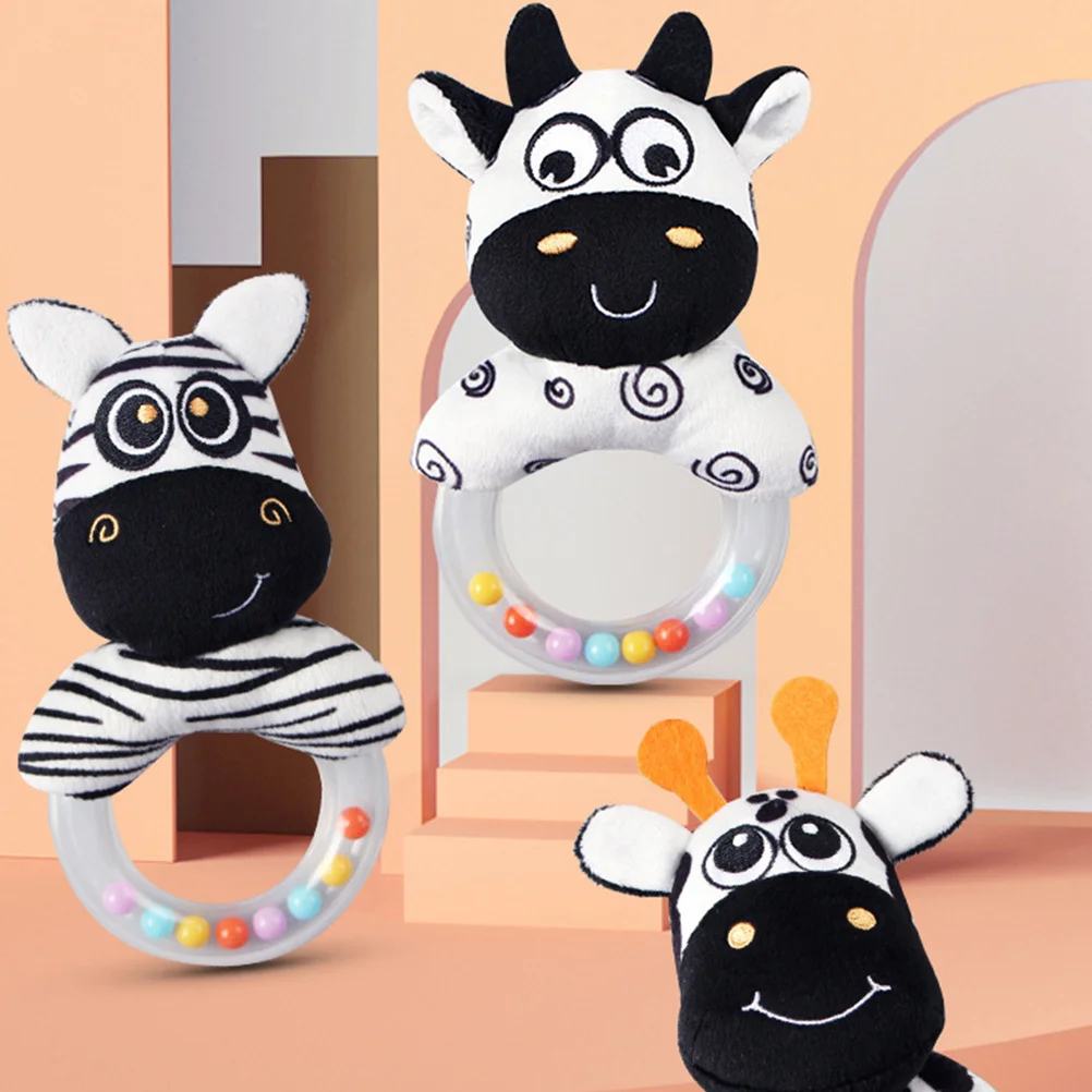 Anneau à main en forme d'animal, Surface lisse, facile à saisir, jouet éducatif, stimule la vue, développement auditif