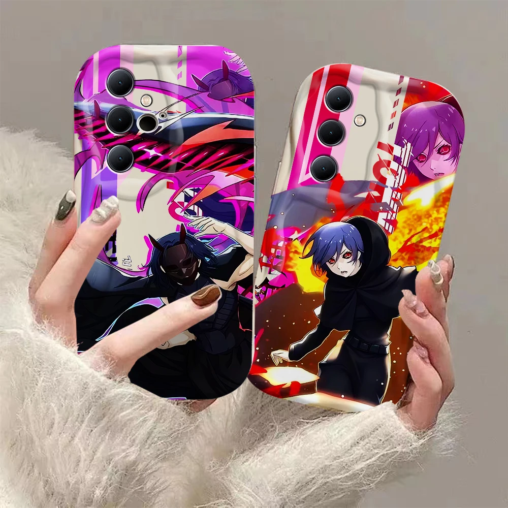 Cartoon Tokyos Ghouls 3D Wave Case For OPPO Realme 12 11 10 9 8 7 7i 6 5 Pro Plus C67 C55 C31 C35 C11 C12 C15 C20 C21Y Cover