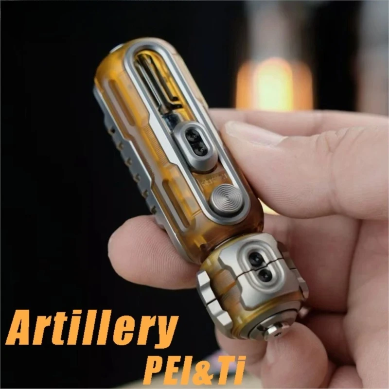 MUYI Artillery PEI&Ti Mechanical Catapult Magnetic Push Egg Fidget Toy EDC Stress Relief Decompression Finger Toy