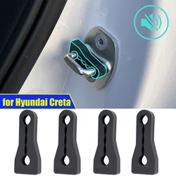 Door Lock Buffer Damper For Hyundai Creta 2016–2023 Soundproof Insulation Quiet Deaf Creaking Noise Seal Stopper Deadener