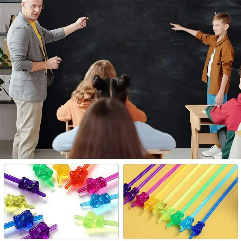 Stylish-30Pcs Resin Mini Hand Pointers Presentation Finger Pointer Classroom Helpers Early Childhood Teaching Refers