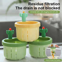 Cactus Shaped Kitchen Sink Strainer Waste Collector Multi-Purpose Home Draining Basket