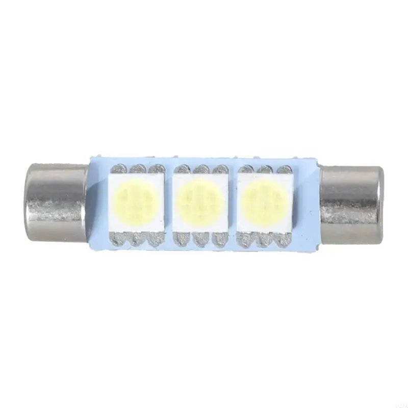 U2JA Automotive Indicator Light Bulb T6 5050 29mm 3-SMD LED Auto for Sun Visor Vanity Mirror Fuse Light