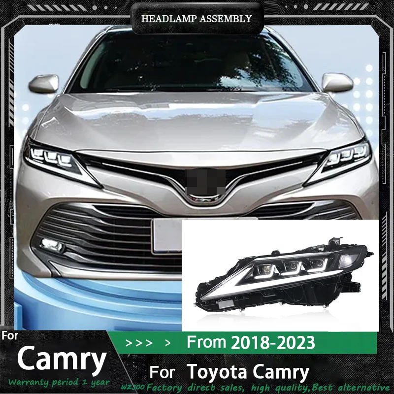 

For Toyota Camry FULL LED Headlights 2018 2019 2020 2021 -2023 Camry LED Head Lamps DRL Dynamic turn signal LED Projector Lens