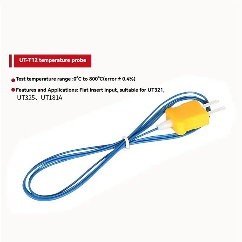 【CYBER MONDAY】UT-T12 Thermocouple 0℃-800℃ High-Precision Temperature Probes For UT321 UT325 And UT181A Multimeter