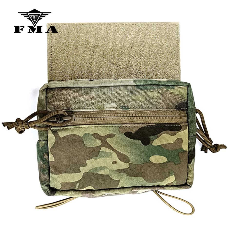 FMA Chest Pocket Drop Pouch Multicam Hanging Bag for Chest Rig Universal Molle Bags