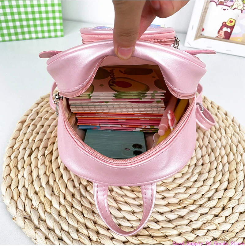 حقيبة ظهر عصرية للفتيات الصغيرات حقيبة صدر صغيرة مزينة بالترتر ومحفظة للفتيات المراهقات وحقيبة كتف من جلد البولي يوريثان