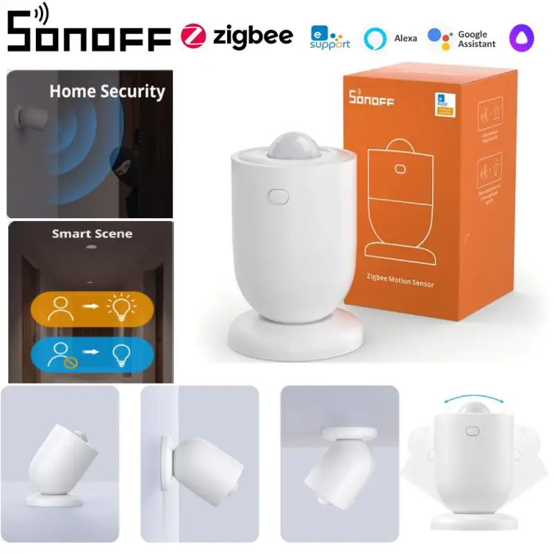 Sonoff-Zigbeeモーションセンサー,光検出,ホームセキュリティ,ローカルのスマートシーン,ewelink経由のリンク,Alexa, Google Home, Alice, SNZB-03P