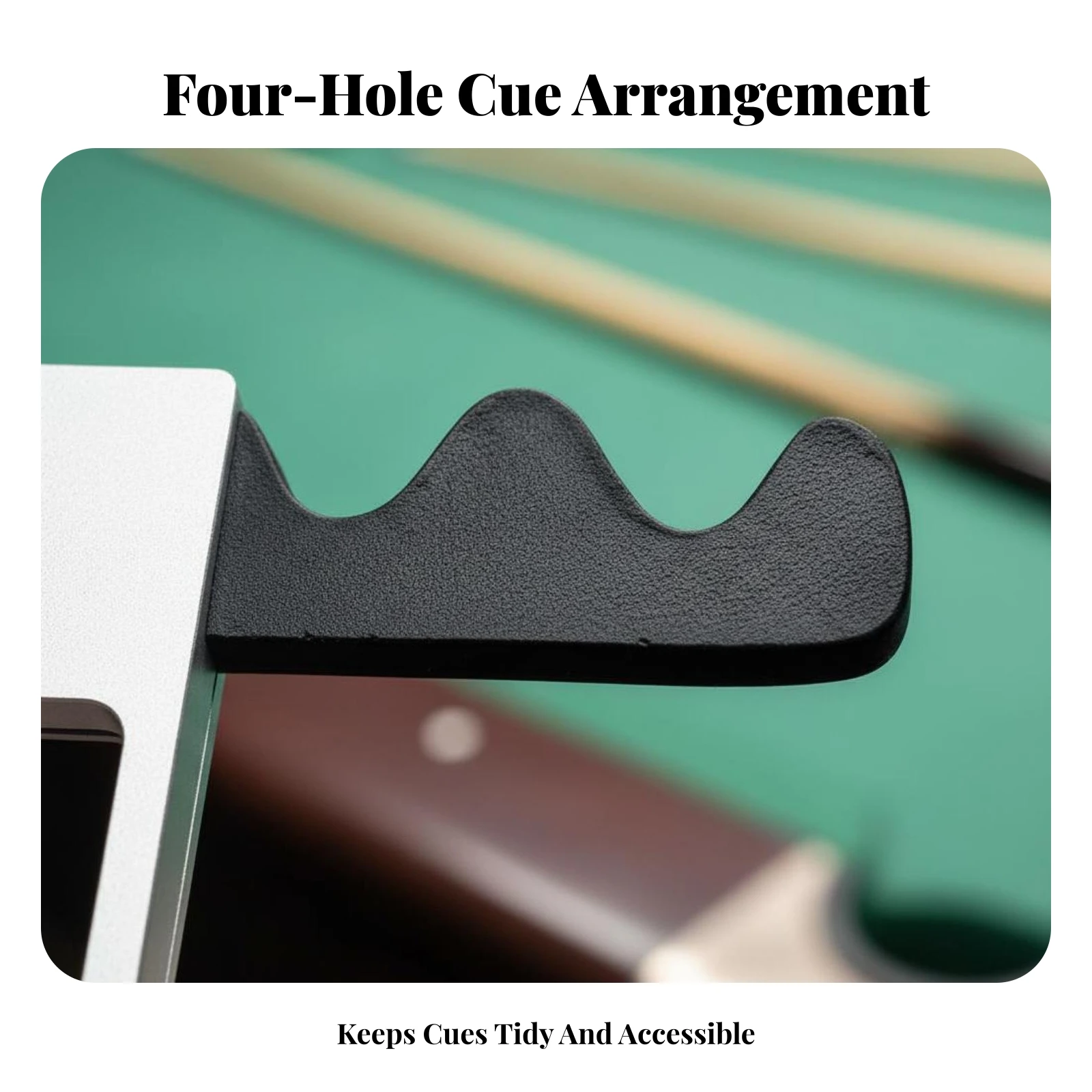 

Weighted Foldable Cue Claw 4-cue Billiard Stick Rack Easy to Use Tabletop Cue Holder for Billiards