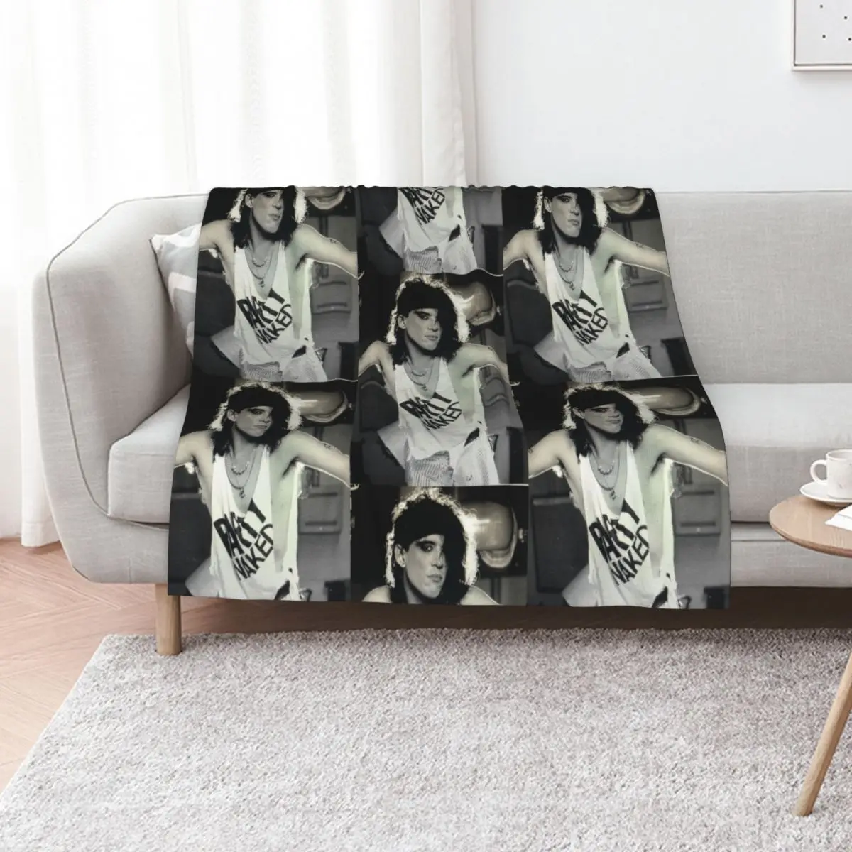 RATT STEPHEN PEARCY by Neil Zlowzower Print 2023 Throw Blanket Plaid on the sofa Furry Custom for winter Bed linens Blankets