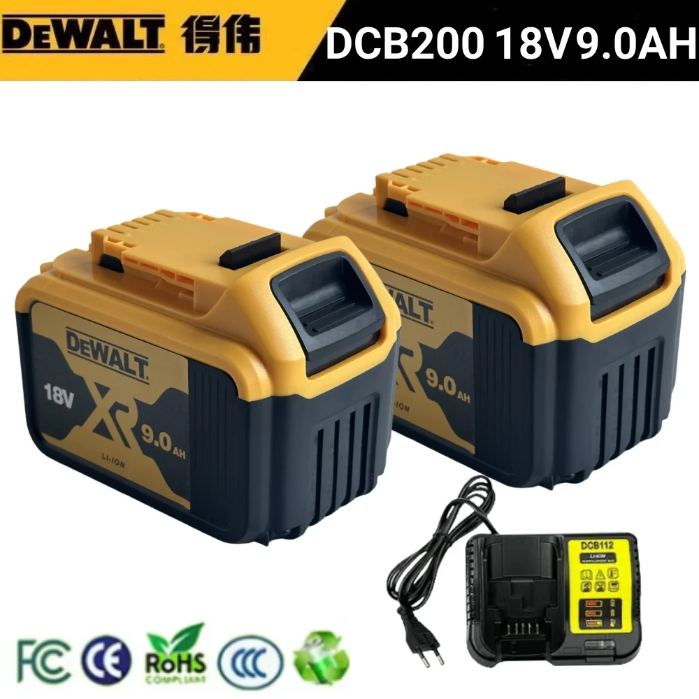 DEWALT Lithium Rechargeable Battery 18V 9000mAH Brushless Compact Electric Screwdriver Hand Drill Impact Drill DCB206 DCB205 DCB