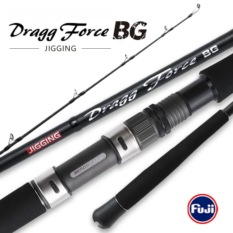 Caña Jigging Madmouse BG KW Fuji – Carbono 1,9m 400g arrastre 30kg
