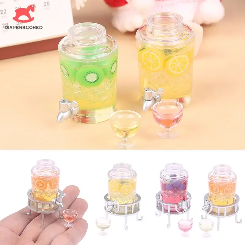 1pcs 1:12 Dollhouse Mini Fruit Bucket Model Doll House Miniature Food Shooting Scene Props Decoration Accessories