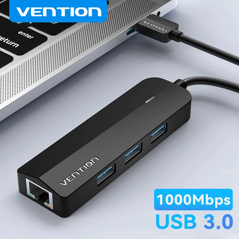 Vention USB A C Ethernet Adapter USB 3.0 5Gbps Network Card 1000Mbps Network RJ45 Lan for MacBook iPad Samsung Dell Laptop PC