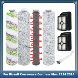 Kompatibel für Bissell Cross wave Cordless Max 2554 2554a 2590 2593 2596 2596b 2765 2765f Ersatzteile Walzen bürste Hepa Filter