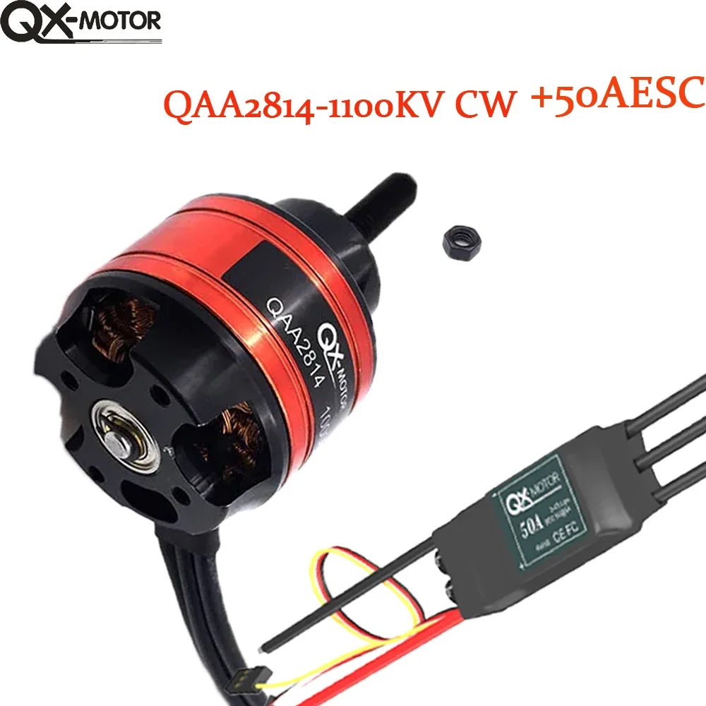 

QAA2814 1100/1250kv Brushless Motor 4S CW CCW With 50A ESC For RC 3D Fixed-wing Airplane Accessory Qx-motor