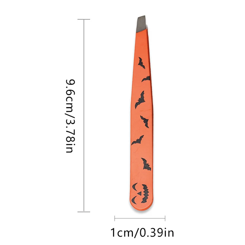 할로윈 눈썹 트위저 스테인리스 스틸 슬랜트 팁 트리머, 전문 수염 속눈썹, 눈썹 얼굴 제모, 메이크업 도구
