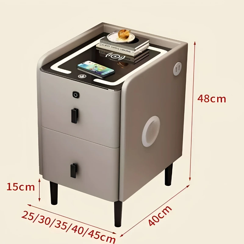 Luxury Charging Bedside Tables Cabinet Italian Choice Compartment Night Stand Cool Skinny Mesa De Cabeceira Furniture Home