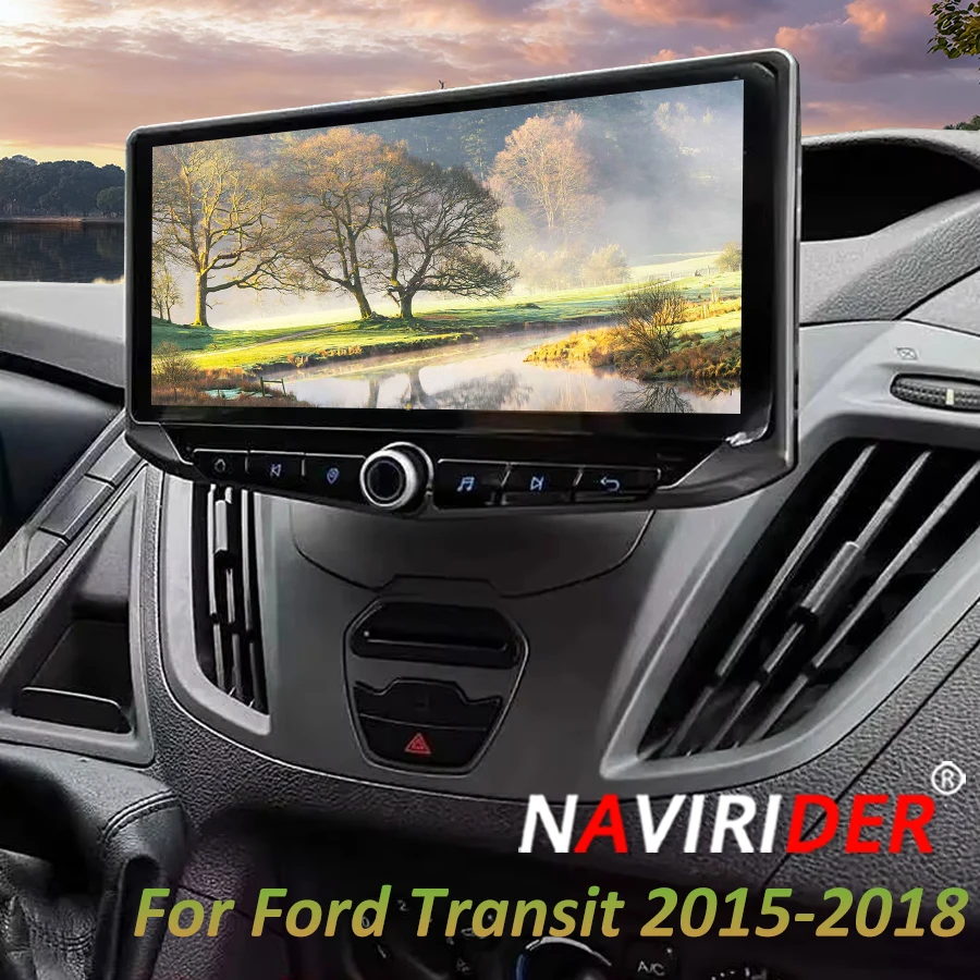 10.88 Inch 4G+WIFI Carplay Car Radio Android Auto Multimedia GPS Navigation Video QLED Touch Screen For Ford Transit 2015-2018