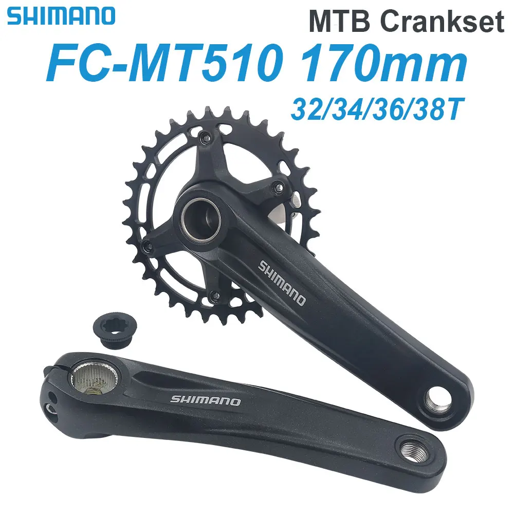 Shimano Deore SLX MT510 MTB Crankset 10 10 11 12 Speed Mountain Bike Candle Bicycle Sprocket 170mm 32T 34T 36T 38T BB52 MT500