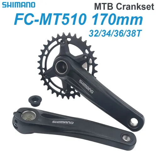 Shimano Deore SLX MT510 MTB platos y bielas 10 10 11 12 velocidades bicicleta de montaña vela piñón de bicicleta 170mm 32T 34T 36T 38T BB52 MT500