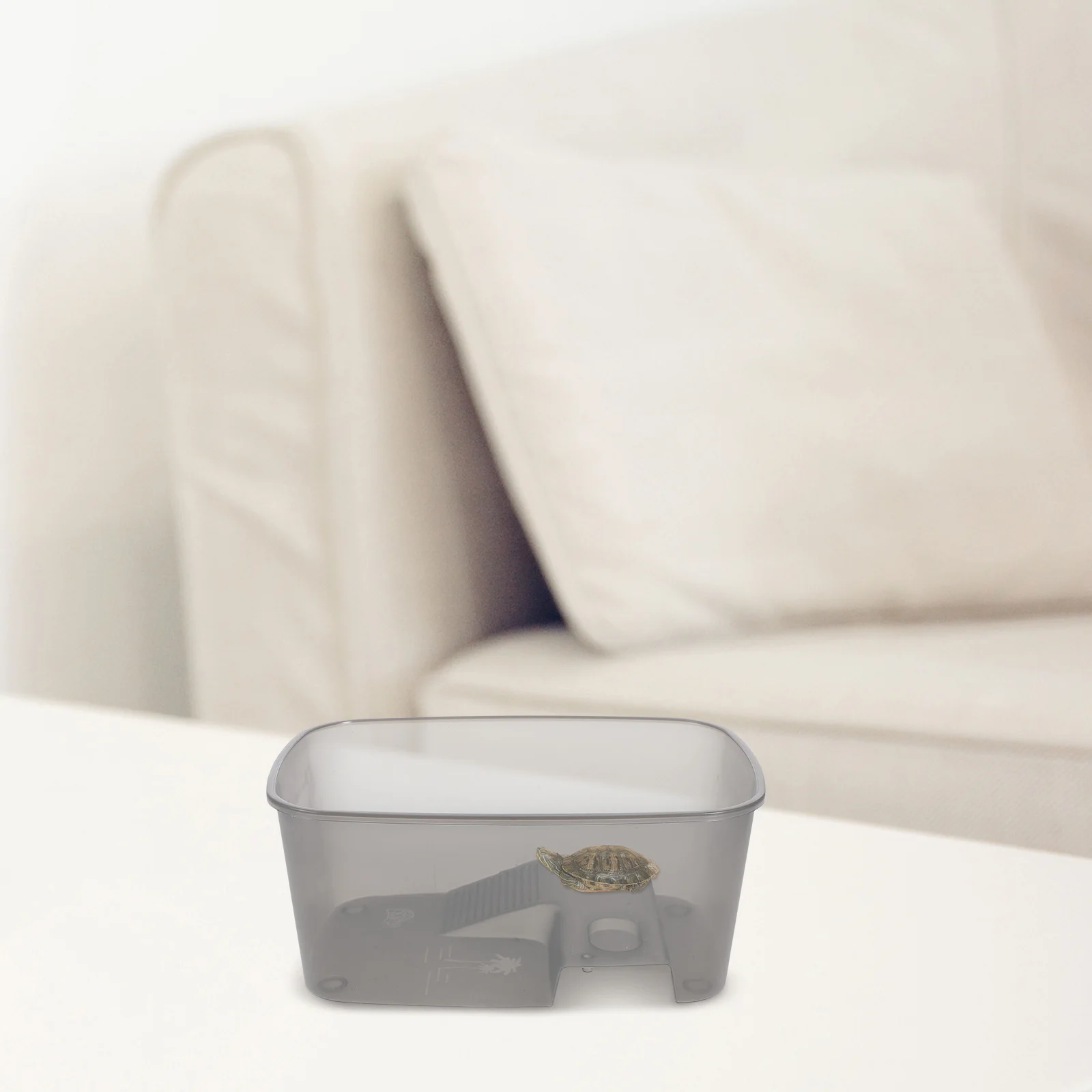 

Turtle Tank Basking Platform Large Capacity Transparent Abs Plastic Reptile Habitat For Turtles Crayfish Crab Desktop