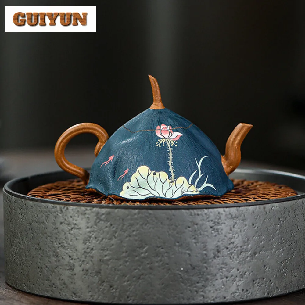 100ML Luxury Yixing Purple Clay Teapots Master Handmade Pot Raw Ore Section Mud Kettle with Strainer Chinese Zisha Tea Set Craft