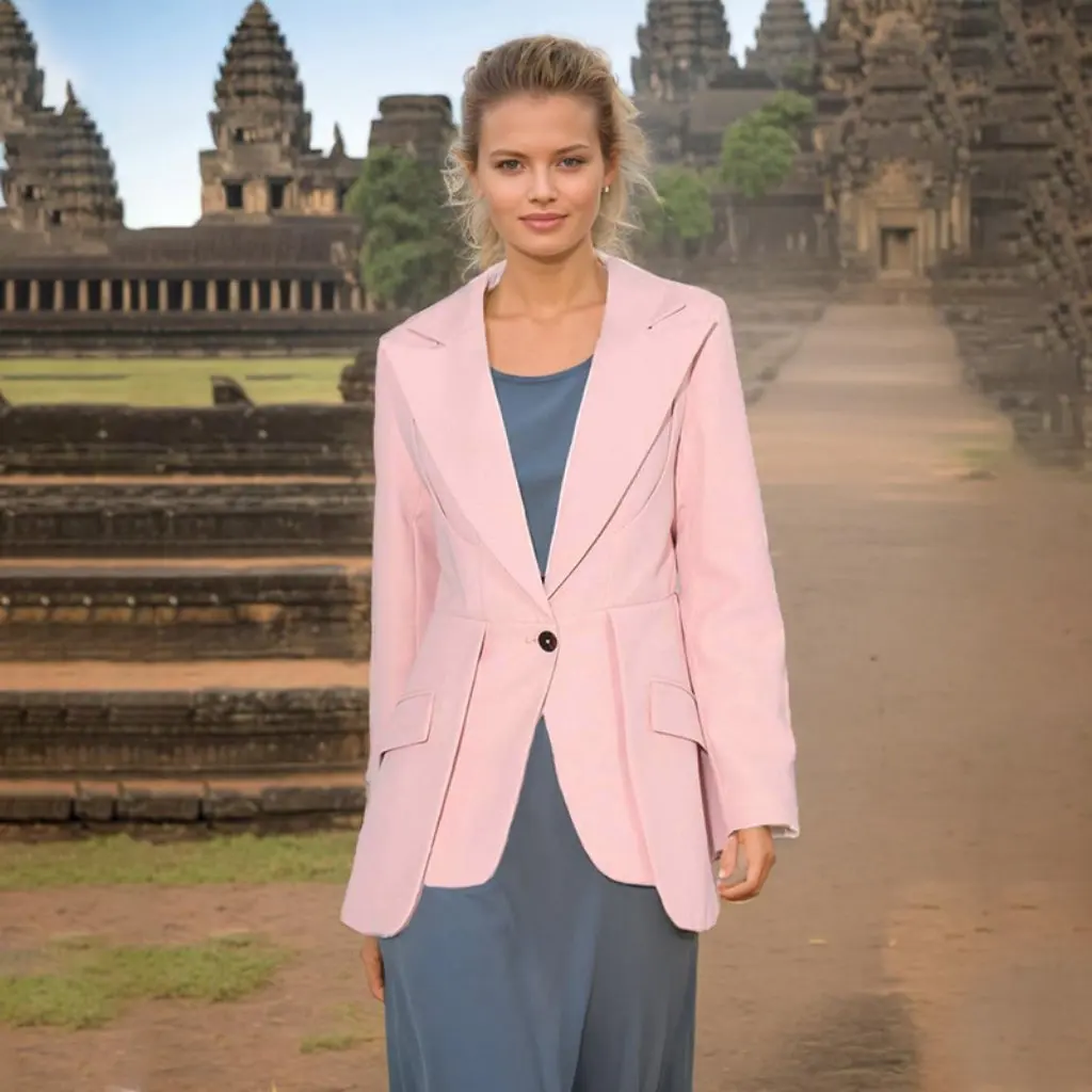 Women's European And American Style Deconstructed Suit Jacket High-End Small Fit Patchwork Cut-Out Waist Autumn New