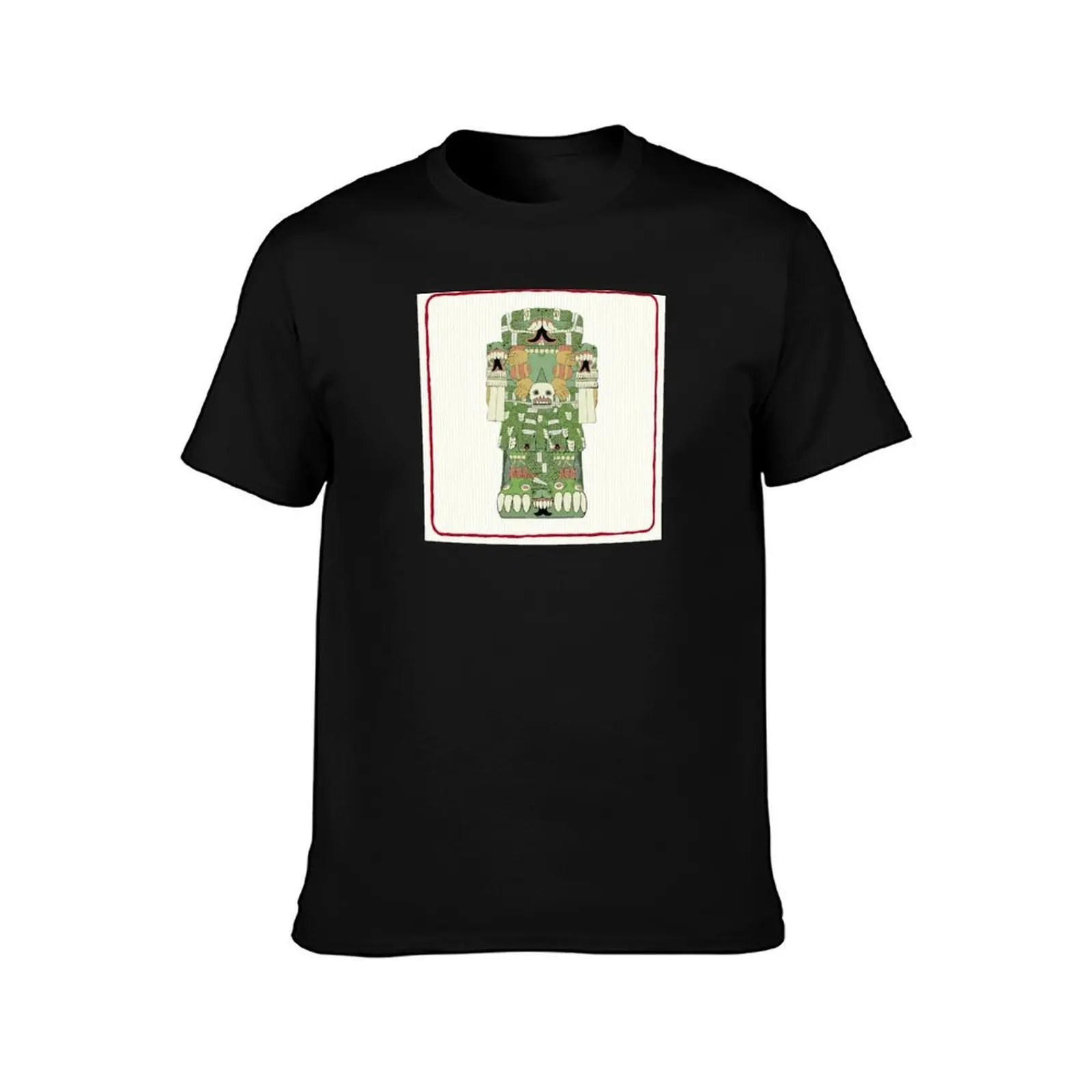 Coatlicue- Aztec Borgia Coaster T-Shirt Classic Print Short Sleeve Shirt