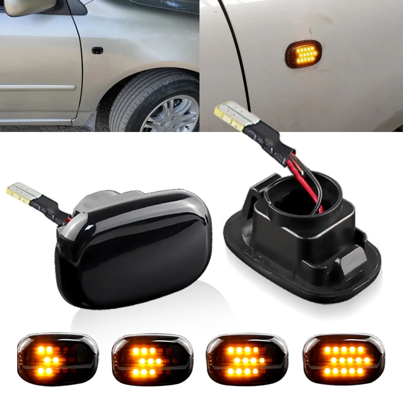 2X LED Dynamic Led Side Marker Flowing Turn Signal Light Panel