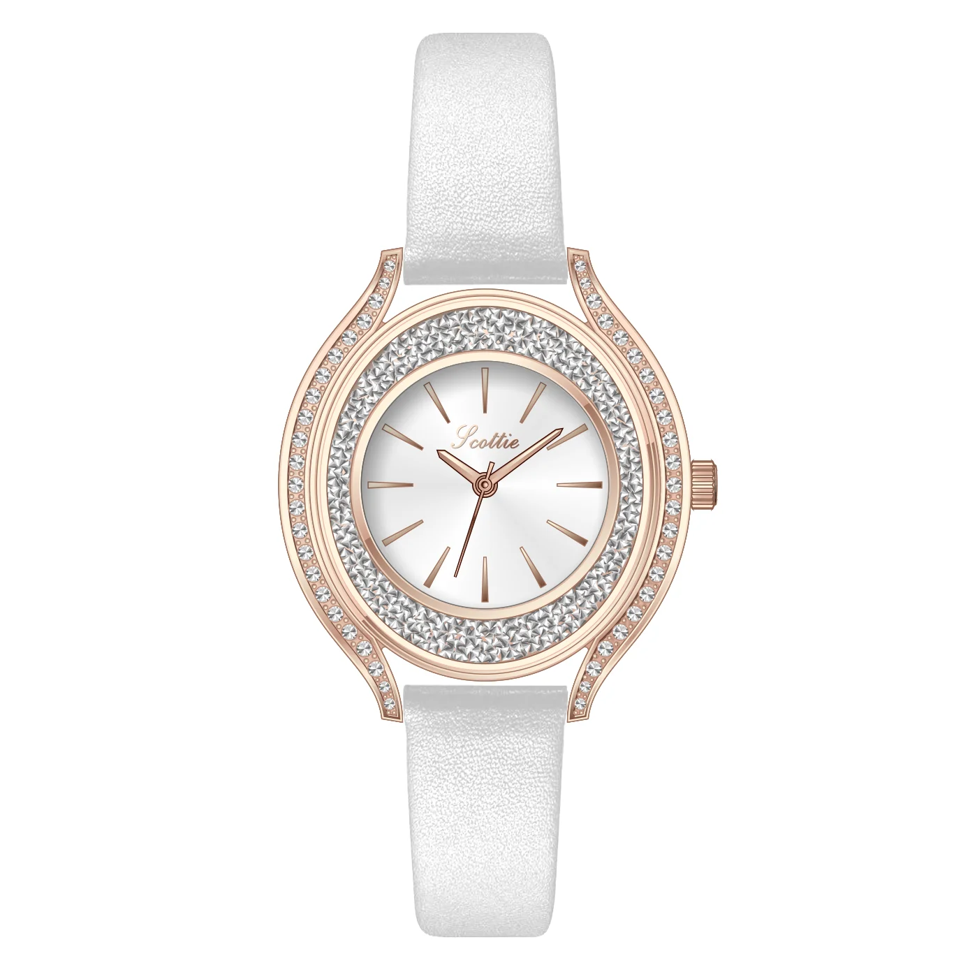 Rhinestone Women\'s Jewelry Watches Vintage Oval Simple Party Dress Watches Quartz Watches Leather