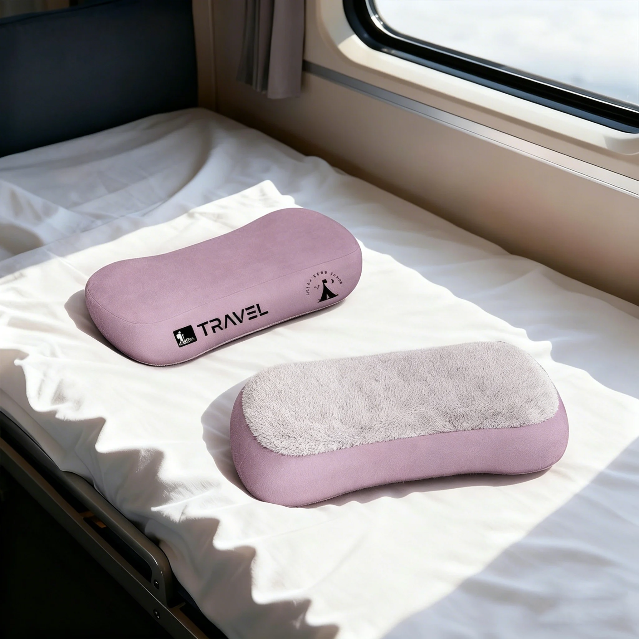

Ultralight Camping Memory Foam Pillow, Travel Backpacking Pillow with Removable Cover for Neck Lumbar Support Hiking Outdoor New