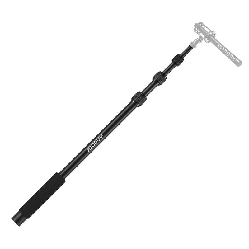 Andoer Handheld Microphone Boom Arm 4-Section Extendable Mic Arm for Microphones 1/4 Inch Screw & Thread Adjustable 2kg Load