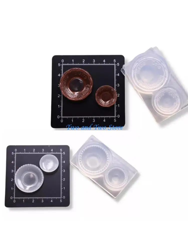 HX6F Reusable Silicone Mold Plate/Bowl Crafting Moulds Pendant Molds for Craft