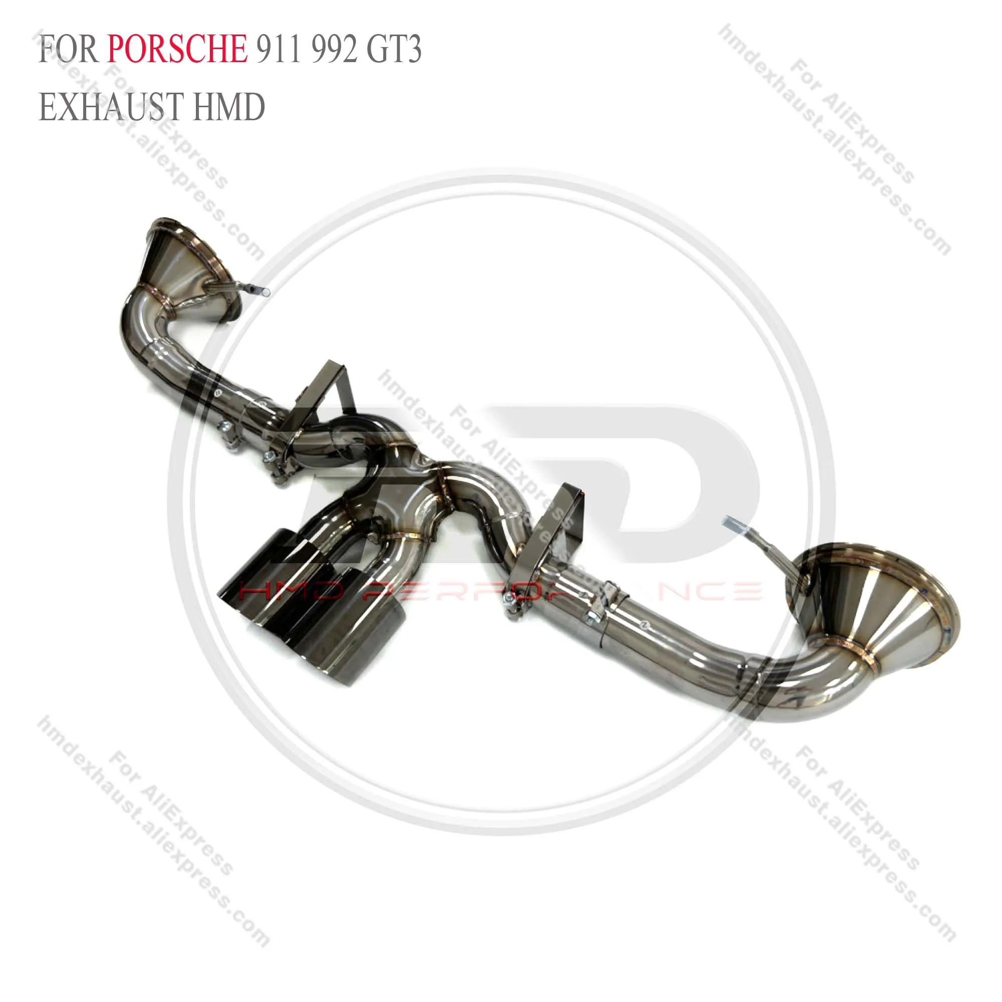 HMD Exhaust System Stainless Steel Performance Catback for Porsche 911 992 GT3 4.0T 2021+ Muffler Without Valve