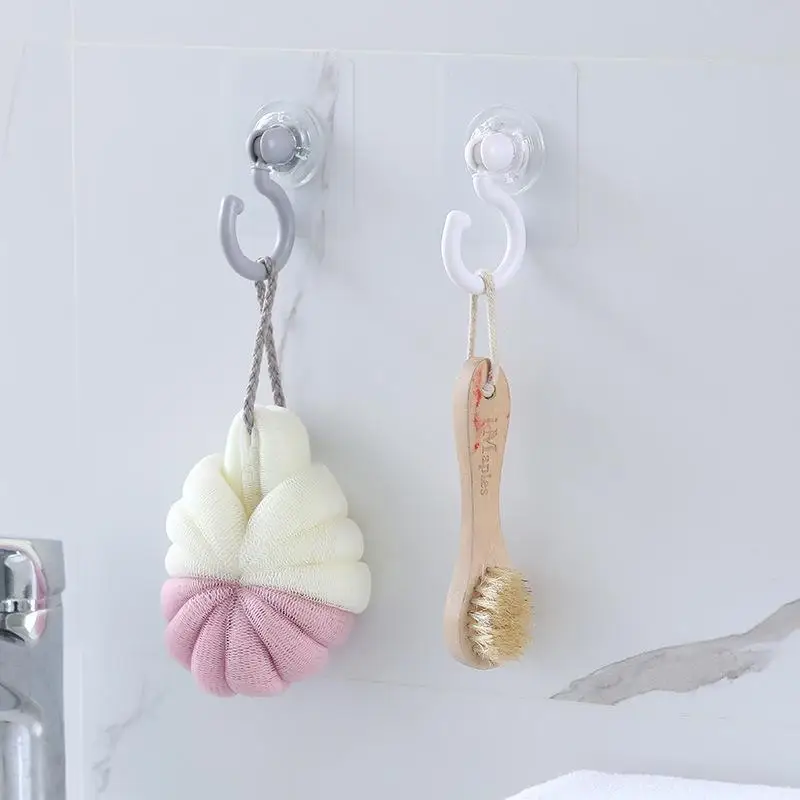 Rotatable Hooks Adhesive Hook Ceiling Strong Bearing Stick Rack Kitchen Wall Key Hanger Bathroom Kitchen Door Hook Up