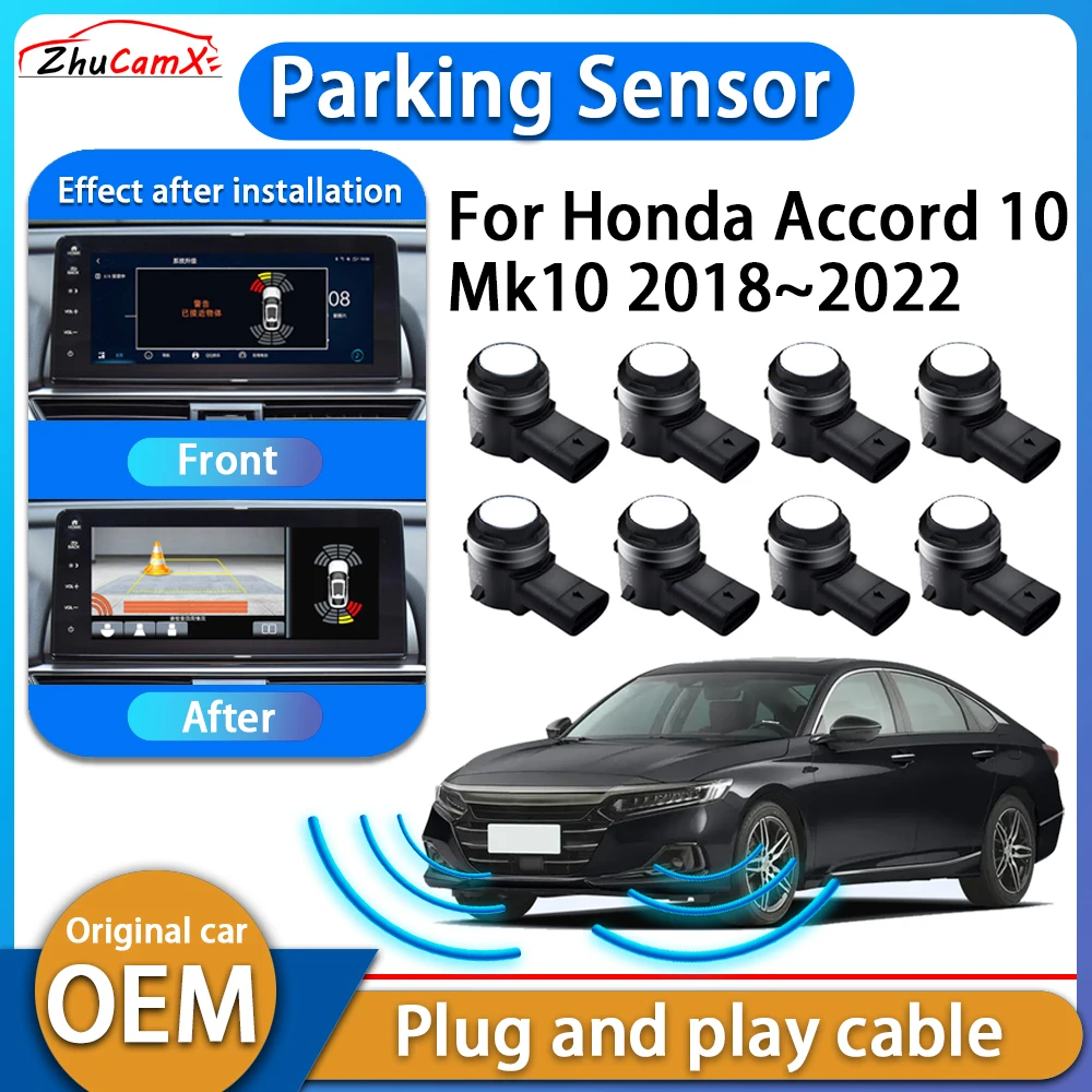 

ZhuCamX Reversing Reverse Backup Radar Buzzer Detector System Parking Sensor for Honda Accord 10 Mk10 2018 2019 2020 2021 2022