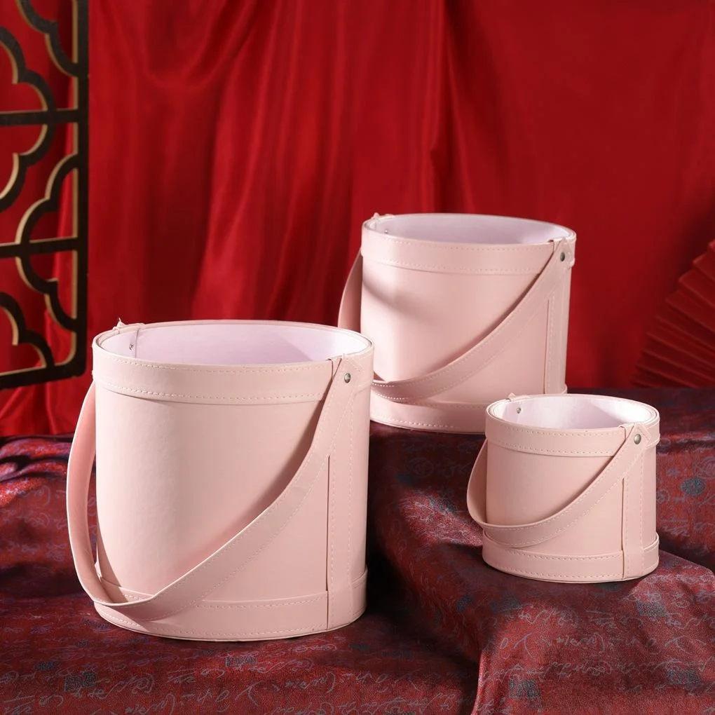 

Wedding Favour round Candy Box Bridalmaid Return Gift Handheld Flower Box Hugging Bucket Grooming Supplies Celebration