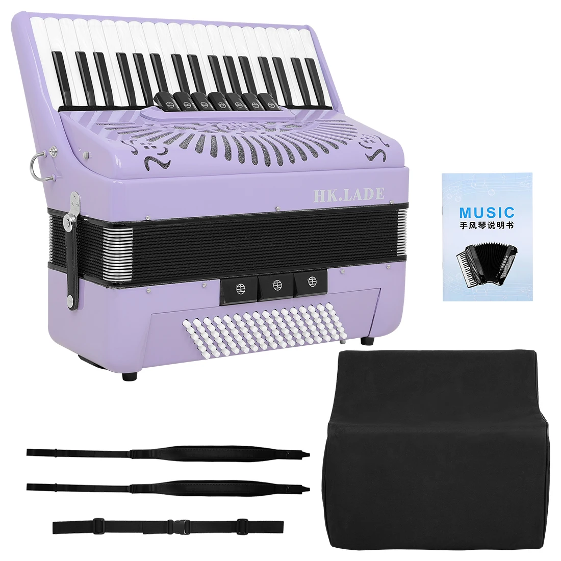 HK · LADE Accordion 37 Keys 96 Bass Keyboard Variation AH-280 Professional Accordion Suitable For Playing Keyboard Instruments
