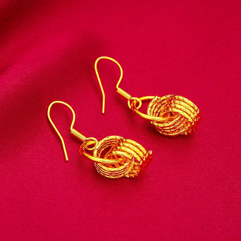 Dynar Jewelry    Women 24K gold, AU999 Extremely simple shiny design, low-key and exquisite workplace commuting