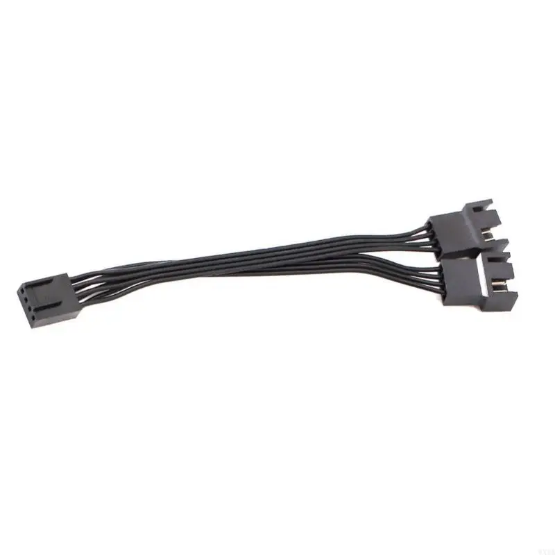 Flexible PVC 2Way Computer Fan Splitter 4Pin Pwms Fan Splitter Cable Thermals Monitoring For Enhances System Cooling