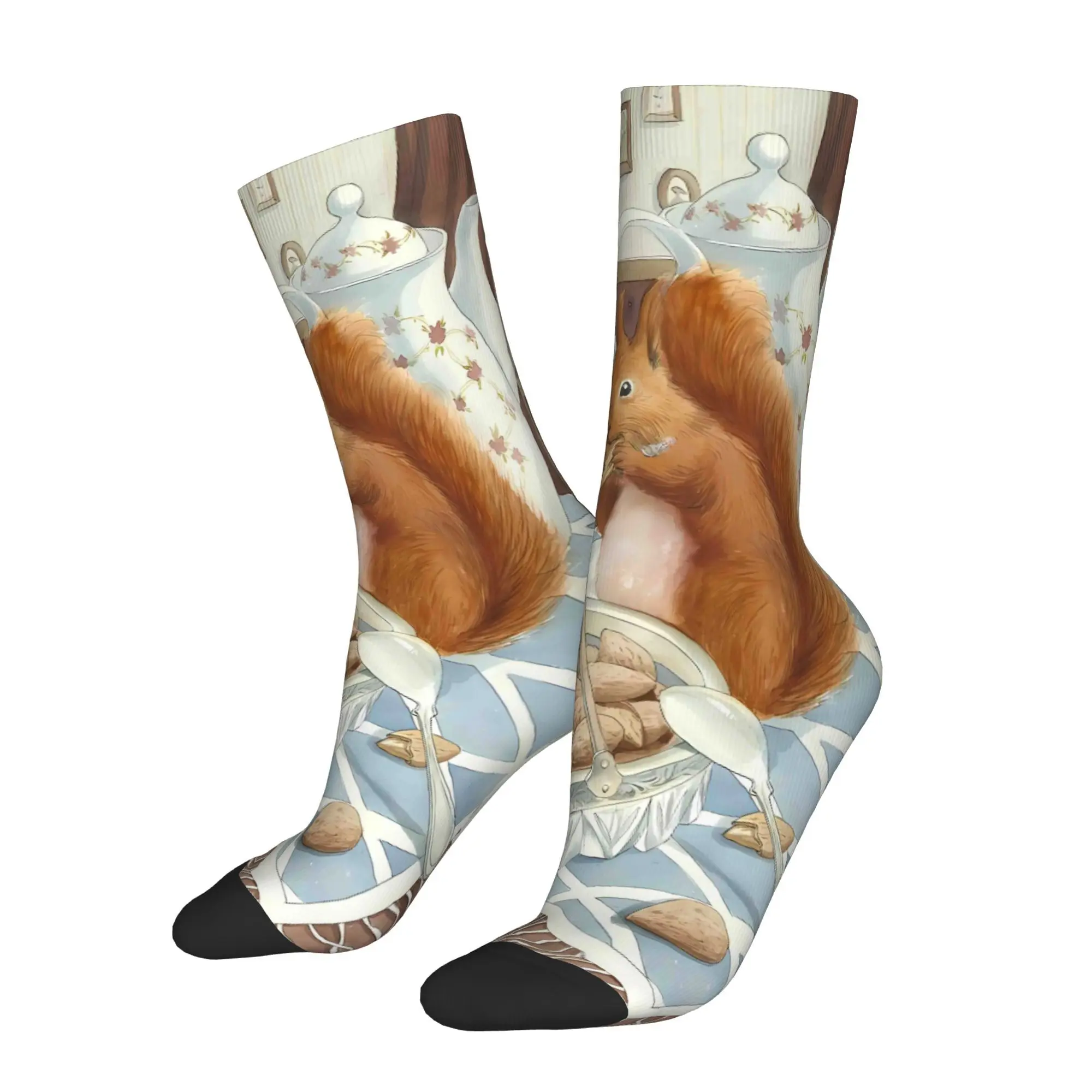 

Squirrel In The Tree Socks Male Mens Women Autumn Stockings Printed