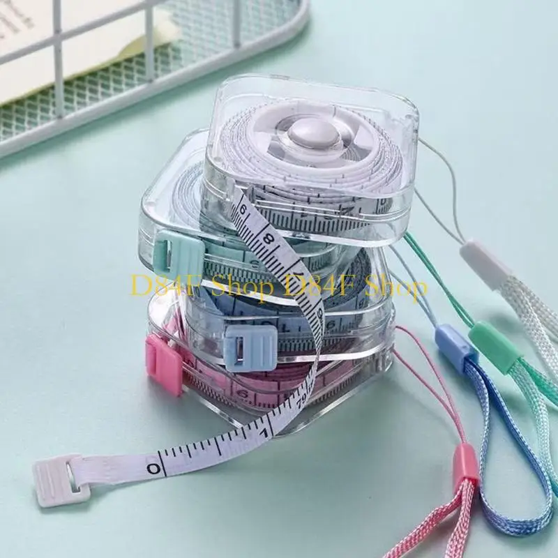 D84F Double Side Scale Soft Ruler Clear Shell Tape Measure For Accurate Measurements In Tailoring Dressmaking And Crafts